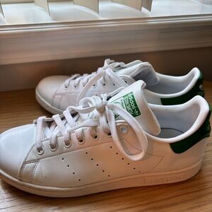 adidas White and Green Sneakers